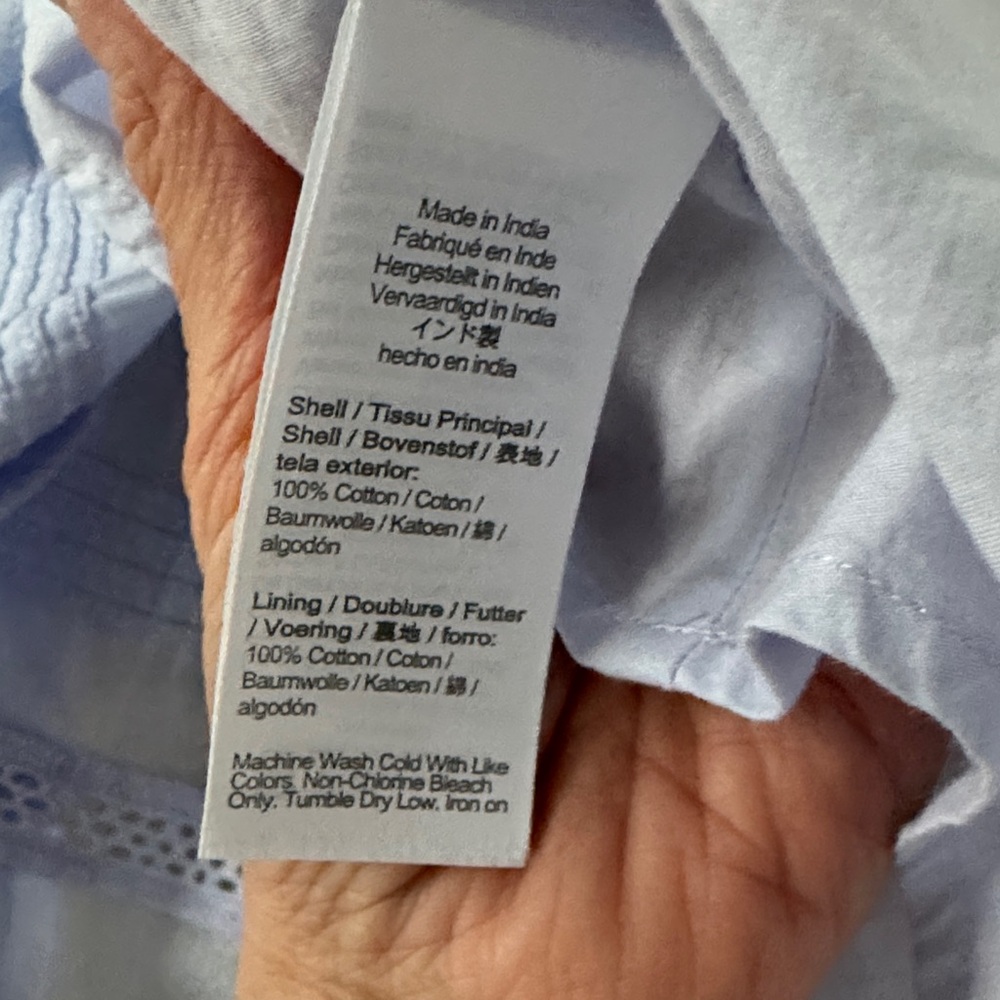 Girls Blue Teatime Dress in Cotton Voile - Picture 10 of 10